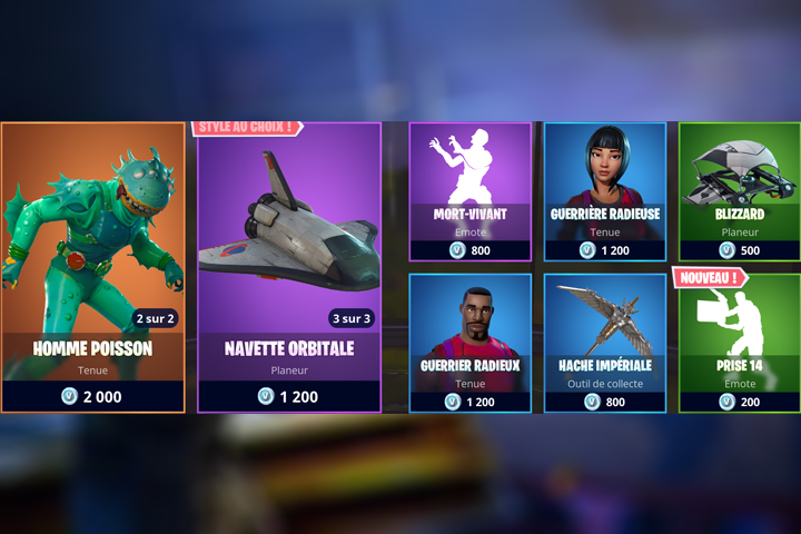 Boutique Fortnite 26 mai